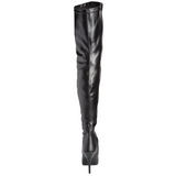 Fekete Matt 13 cm SEDUCE-3000 Magassarkú Combcsizma