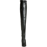 Fekete Matt 13 cm SEDUCE-3063 Magassarkú Combcsizma