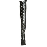 Fekete Matt 13 cm SEDUCE-3063 Magassarkú Combcsizma