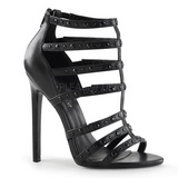 Fekete Matt 13 cm SEXY-15 Női Szandál Magas Cipők