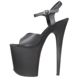Fekete Matt 20 cm Pleaser FLAMINGO-809 Magassarkú Platform