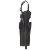 Fekete Matt 20 cm Pleaser FLAMINGO-809 Magassarkú Platform