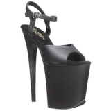 Fekete Matt 20 cm Pleaser FLAMINGO-809 Magassarkú Platform