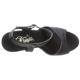 Fekete Matt 20 cm Pleaser FLAMINGO-809 Magassarkú Platform