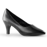 Fekete Matt 8 cm DIVINE-420W Magassarkú Körömcipők