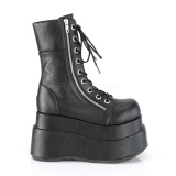 Fekete Műbőr 11,5 cm BEAR-265 Demonia Bokacsizma Platform