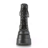 Fekete Műbőr 11,5 cm BEAR-265 Demonia Bokacsizma Platform