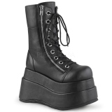 Fekete Műbőr 11,5 cm BEAR-265 DemoniaCult Bokacsizma Platform