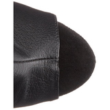 Fekete Műbőr 15 cm DELIGHT-1019 női rojtos magassarkú bokacsizma