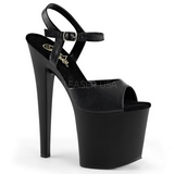 Fekete Műbőr 19 cm Pleaser TABOO-709 Magassarkú Platform