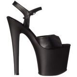 Fekete Műbőr 19 cm Pleaser TABOO-709 Magassarkú Platform