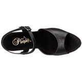 Fekete Műbőr 19 cm Pleaser TABOO-709 Magassarkú Platform