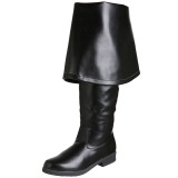 Fekete Műbőr 4 cm MAVERICK-2045 Combcsizma a Férfi