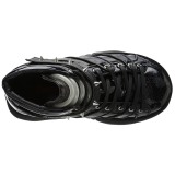 Fekete Műbőr 7,5 cm NEPTUNE-100 Platform Gótikus Cipők Férfi