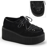Fekete Műbőr CREEPER-216 Platform Creepers Cipők Női
