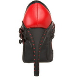 Fekete Piros 11,5 cm rockabilly TEMPT-10 női cipők magassarkű