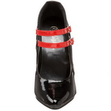 Fekete Piros 15 cm DOMINA-442 női cipők magassarkű