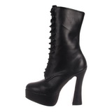 Fekete Platform Bokacsizma női 13 cm Pleaser ELECTRA-1020