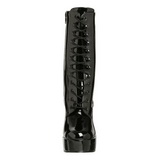 Fekete Platform Bokacsizma női 13 cm Pleaser ELECTRA-1020