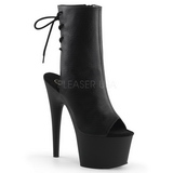 Fekete Platform Bokacsizma női 18 cm Pleaser ADORE-1018