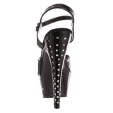 Fekete Strasszköves 15 cm STARDUST-609 női cipők magassarkű
