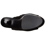 Fekete Szarvasbőr 18 cm ADORE-1019 női rojtos magassarkú bokacsizma