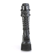Fekete Vegan 11,5 cm DemoniaCult KERA-200 Gótikus Platform Csizma