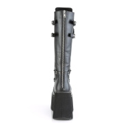 Fekete Vegan 11,5 cm DemoniaCult KERA-200 Gótikus Platform Csizma
