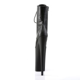 Fekete Vegan 25,5 cm BEYOND-1020 platform pleaser bokacsizma