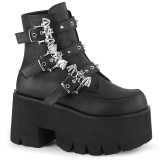 Fekete Vegan 9 cm ASHES-55 demoniacult bokacsizma platform