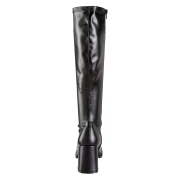 Fekete csizmák vinyl GOGO-300 női csizma magassarkű a férfi