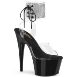 Fekete strass 18 cm ADORE-791-2RS pleaser magassarkú boka mandzsetta