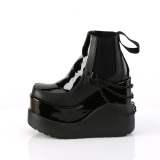 Fekete vegán boots 13 cm VOID-50 demoniacult éksarkú csizma