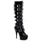 Fenyes 15 cm DELIGHT-2049 női csatos csizma magassarkú