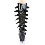 Fenyes 15 cm DELIGHT-2049 női csatos csizma magassarkű