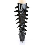 Fenyes 15 cm DELIGHT-2049 női csatos csizma magassarkú