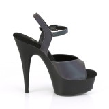 Fényvisszaverő magas sarkú cipő 15 cm DELIGHT-609REFL platform magassarkú