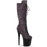 Glitter 20 cm FLAMINGO-2020MG platform pleaser csizma