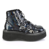 Hologram 5 cm DEMONIA EMILY-315 Gótikus Bokacsizma Csatos