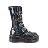 Hologram 5 cm EMILY-330 női csatos csizma magassarkú