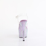 Ibolya 18 cm BEJEWELED-708RRS rúdtánc magassarkú cipő strass platform