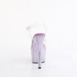 Ibolya 18 cm BEJEWELED-708RRS rúdtánc magassarkú cipő strass platform