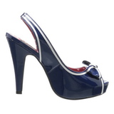 Kék 11,5 cm retro vintage BETTIE-05 női cipők magassarkú