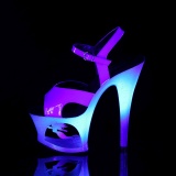 Kék 18 cm MOON-711MER Neon platform magassarkú női