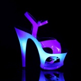 Kék 18 cm MOON-711MER Neon platform magassarkú női