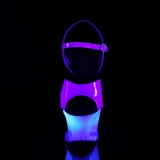 Kék 18 cm MOON-711MER Neon platform magassarkú női