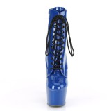 Kék Lakkbőr 18 cm ADORE-1020 női platform bokacsizma
