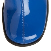 Kék csizmák lakkbőr GOGO-300 női csizma magassarkű a férfi
