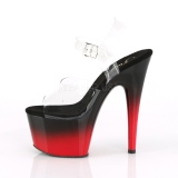 Kettős Színű 18 cm ADORE-708BR-H platform cipők a magassarkú