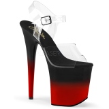 Kettős Színű 20 cm FLAMINGO-808BR-H Platform Magassarkú Cipők